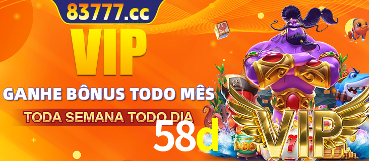 Banner promocional do 58d oferecendo 100% de recompensas adicionais contínuas para quem fizer o login diário (Daily sign-in), com um mascote de coelho.