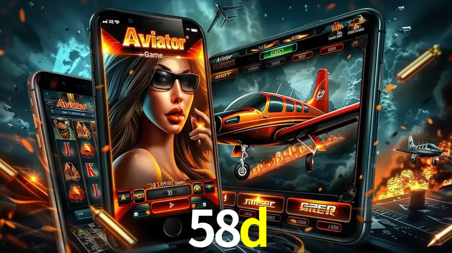 O popular jogo de apostas Aviator exibido em vários celulares e tablets, mostrando a interface emocionante e a ação de voo disponíveis para jogar agora no 58d.